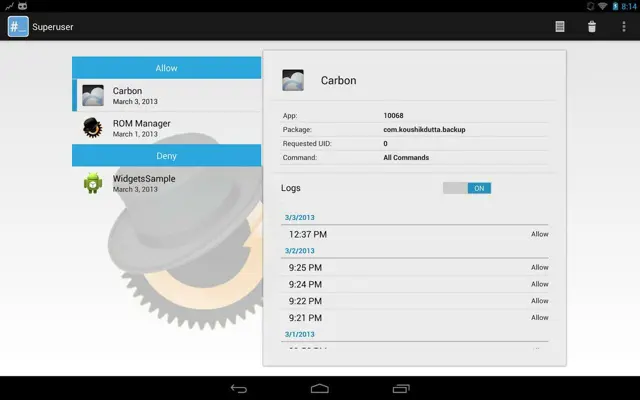 Superuser (for Android 4) android App screenshot 5